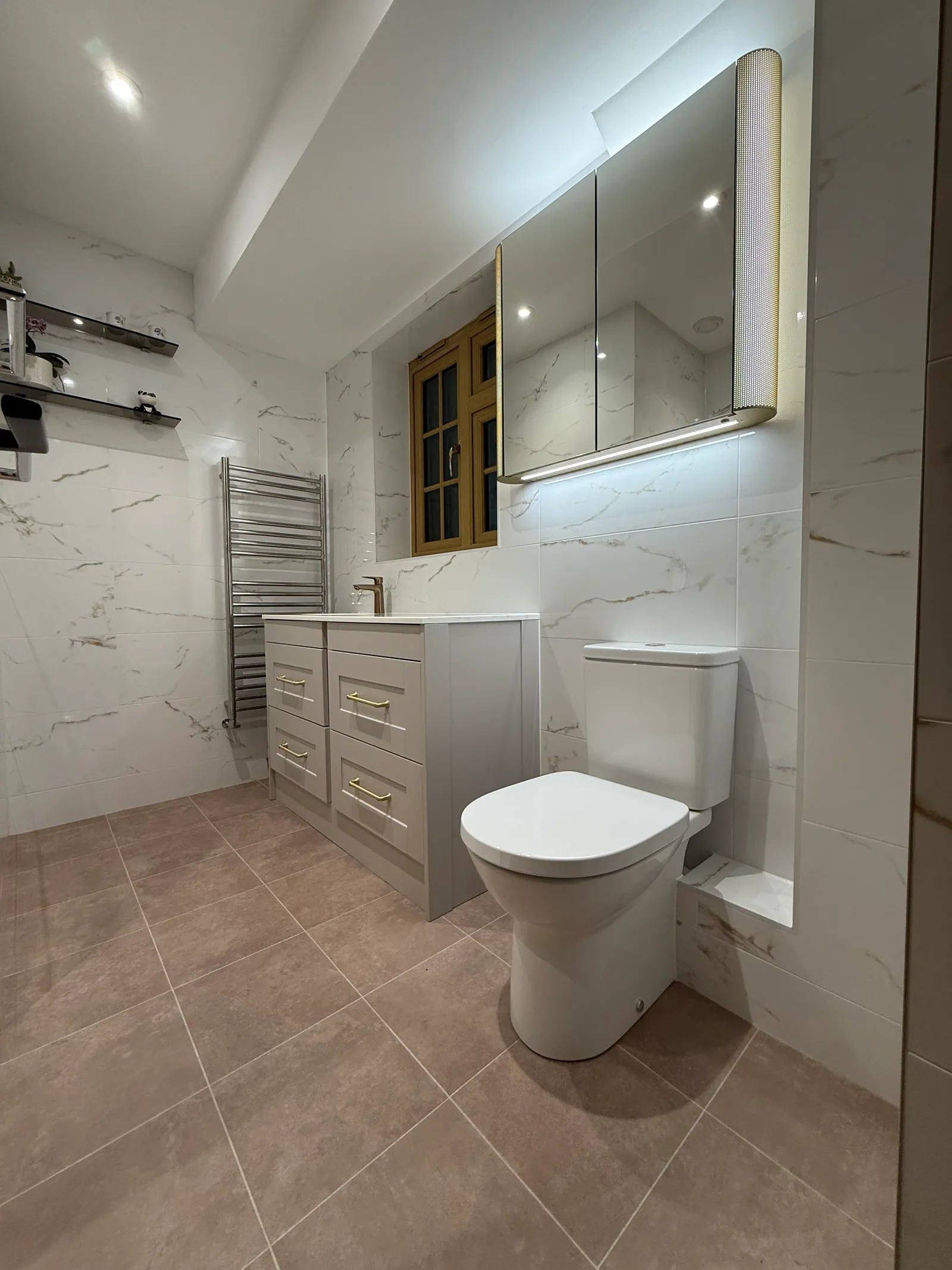 Modern bathroom renovation completed for a Kent homeowner